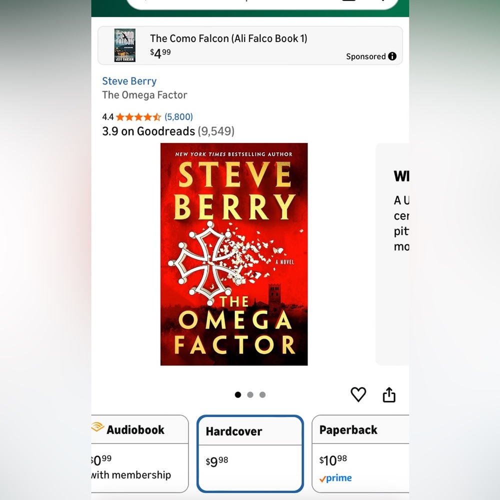 The Omega Factor Hardcover Book